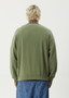 AFENDS EMBER CREW NECK - OIL GREEN