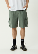 AFENDS SUMMIT - PLEATED CARGO SHORT 22" - WASHED SYCAMORE