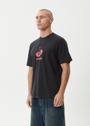 AFENDS ABIZA RETRO TEE - STONE BLACK