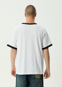 DROP ZONE BOXY RINGER TEE - WHITE