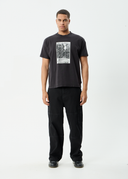 AFENDS RESEARCH HEAVYWEIGHT BOXY TEE - STONE BLACK