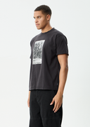 AFENDS RESEARCH HEAVYWEIGHT BOXY TEE - STONE BLACK