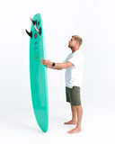 Teal like colour soft top surfboard soft board mick fanning