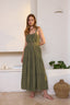 MINK PINK AMARA TIERED MIDI DRESS - KHAKI