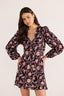 MINK PINK REGAL LONG SLEEVE MINI DRESS - CHINTZ