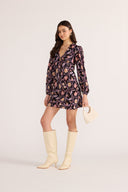 REGAL LONG SLEEVE MINI DRESS - CHINTZ