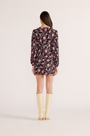 REGAL LONG SLEEVE MINI DRESS - CHINTZ