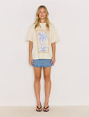MINK PINK SIRENA OVERSIZE TEE - CREAM