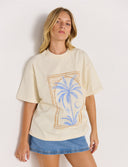 MINK PINK SIRENA OVERSIZE TEE - CREAM