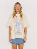 MINK PINK SIRENA OVERSIZE TEE - CREAM