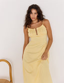 MINK PINK GIGI BIAS MIDI DRESS - BUTTER YELLOW