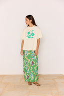 MINK PINK CIAO RELAXED TEE - WHITE/GREEN