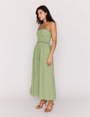 MINK PINK CAPRI MIDI DRESS - GREEN STRIPE