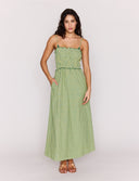 MINK PINK CAPRI MIDI DRESS - GREEN STRIPE