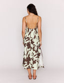 MINK PINK ESME STRAPPY MIDI DRESS - CHOCOLATE FLORAL