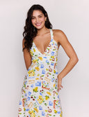 MINK PINK RIVIERA CROSS BACK MIDI DRESS - PICNIC