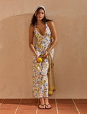 MINK PINK RIVIERA CROSS BACK MIDI DRESS - PICNIC