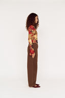 MINK PINK KIARA BARREL LEG DENIM - CHOCOLATE