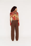 MINK PINK KIARA BARREL LEG DENIM - CHOCOLATE