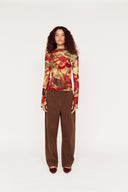 MINK PINK KIARA BARREL LEG DENIM - CHOCOLATE