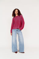 MINK PINK CLEO CONTRAST RIB KNIT - BLUE/BERRY