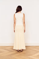 MINK PINK ASA MIDI SKIRT - LATTE STRIPE
