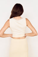 MINK PINK ASA MIDI SKIRT - LATTE STRIPE
