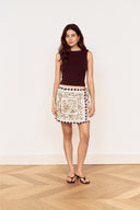 MINK PINK REESE WRAP MINI SKIRT - FLORAL