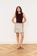 MINK PINK REESE WRAP MINI SKIRT - FLORAL