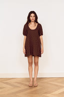 MINK PINK ORION MINI DRESS - CHOC