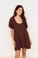 MINK PINK ORION MINI DRESS - CHOC
