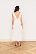 MINK PINK ANAIS EMBROIDERED MIDI DRESS - WHITE