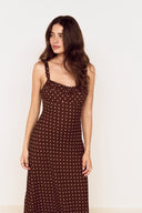 MINK PINK ORION MIDI DRESS - CHOC