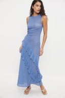 MON RENN KIRA LACE DRESS - ULTRAMARINE