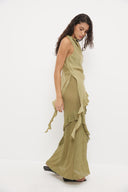 MON RENN KIRA LACE SKIRT - KHAKI