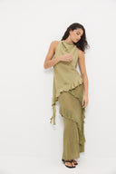 MON RENN KIRA LACE SKIRT - KHAKI