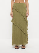 MON RENN KIRA LACE SKIRT - KHAKI