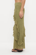 MON RENN KIRA LACE SKIRT - KHAKI