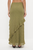 MON RENN KIRA LACE SKIRT - KHAKI