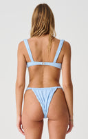 MISFIT PARADISO UWRE RUCHED BIKINI TOP - BLUE CRINKLE