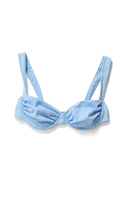 MISFIT PARADISO UWRE RUCHED BIKINI TOP - BLUE CRINKLE