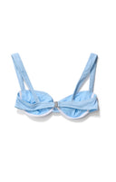 MISFIT PARADISO UWRE RUCHED BIKINI TOP - BLUE CRINKLE