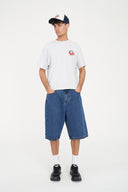 HUFFER BLOCK CROP TEE 220/AIRHUFFER - SILVERMARLE