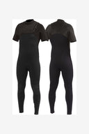 VISSLA HIGH SEAS II 2-2 SHORT SLEEVE FULL WETSUIT - STEALTH