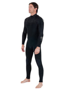 VISSLA NEW SEAS 3-2 U ZIP WETSUIT - BLACK 2