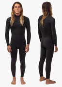 VISSLA 7 SEAS 3-2 FULL CHEST ZIP -STEALTH