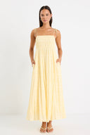 IVY + JACK OFFSHORE SHIRRED STRAPPY MAXI DRESS - BUTTER