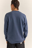BRAND FLEECE CREW - NAVY