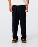 CRITICAL SLIDE HARRO LINEN PANT - BLACK
