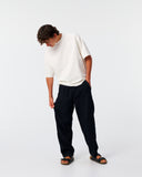 CRITICAL SLIDE HARRO LINEN PANT - BLACK